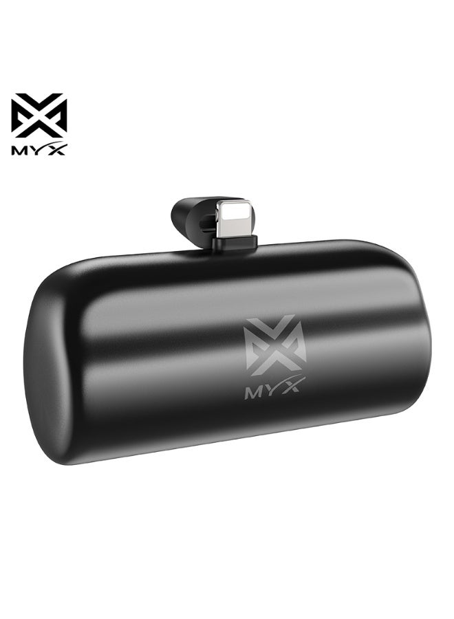 MYX Pocket Power Bank 5000mAh with Built-in Lightning Cable & Folding Stand | iPhone Power Bank | Portable Charger for iPhone/iPod | LED Display | Fast Charging | Compact Design - Image 1